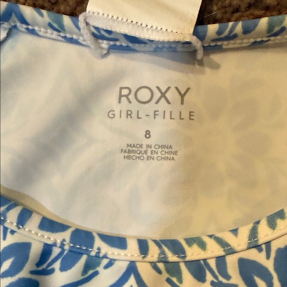 Kids Swim Set Girls Size 8- Blue Patterned NWT - Picture 3 of 4